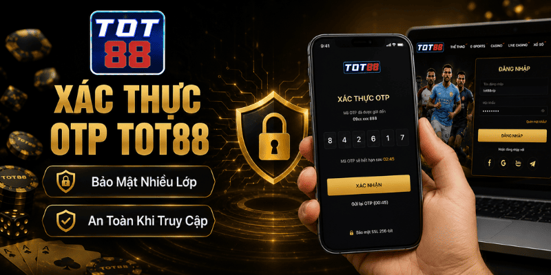 Xác thực OTP giúp tăng cường bảo mật khi đăng nhập TOT88